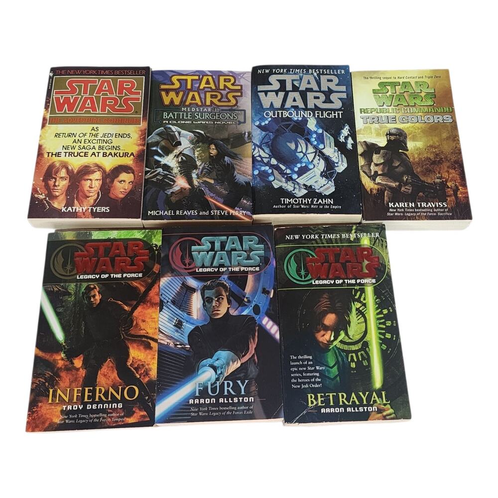 Star Wars Legacy of the Force Series Book lot of 7